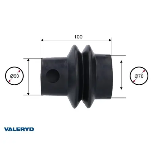 """Gummibälg Peitz PAV/SR 0,7-2,7; 60/70 L=100""" Sista chansen